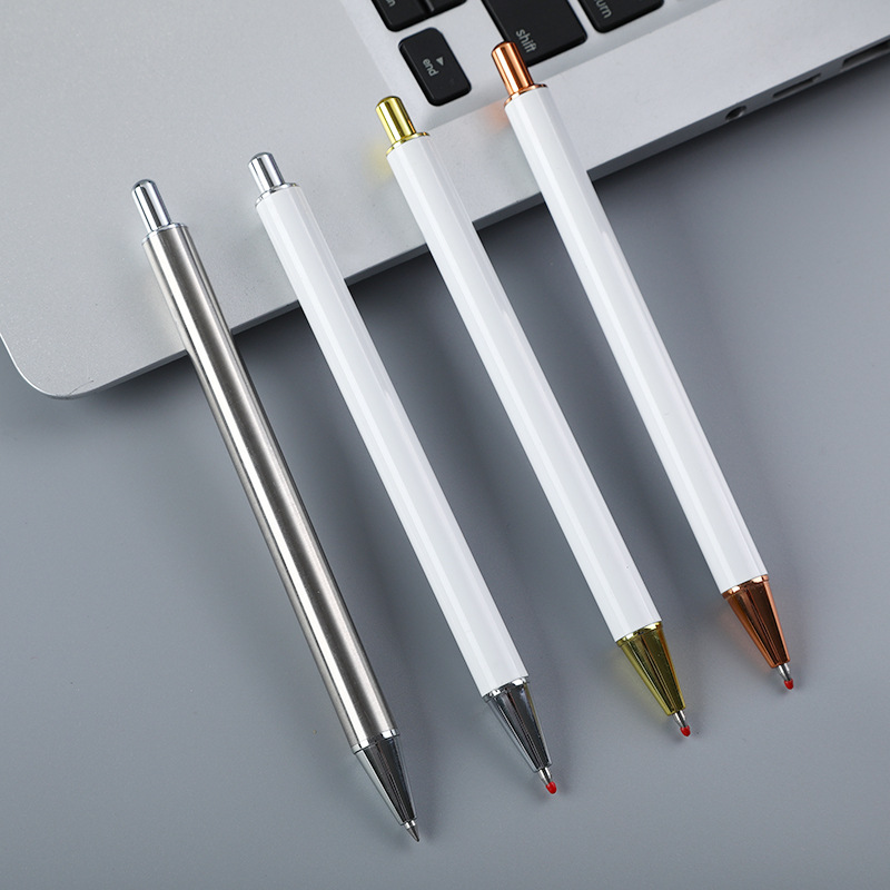 Best Selling Slim Metal Twist Pens Customized Logo Hotel Festival Gift 0.5mm Steel Ballpoint Pen