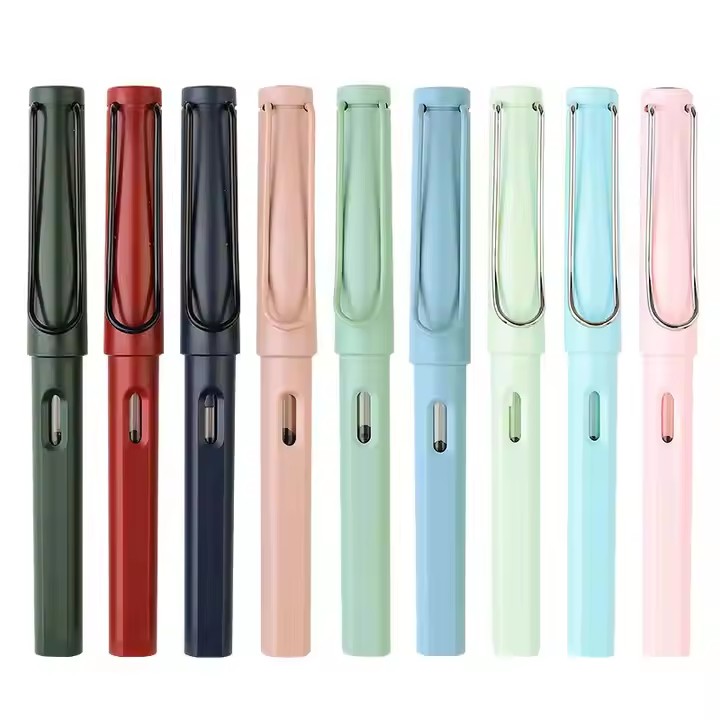 Promotional Wholesale Custom Manufactures Logo Plated Clip EF F Tip Plastic Luxury Classic Fountain Pens for Student