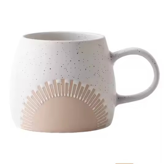 Sesame Glaze Large Belly Ceramic Mug Ins Style Water Coffee Cup Porcelain Matte Cup 2024 New Fashion Mugs