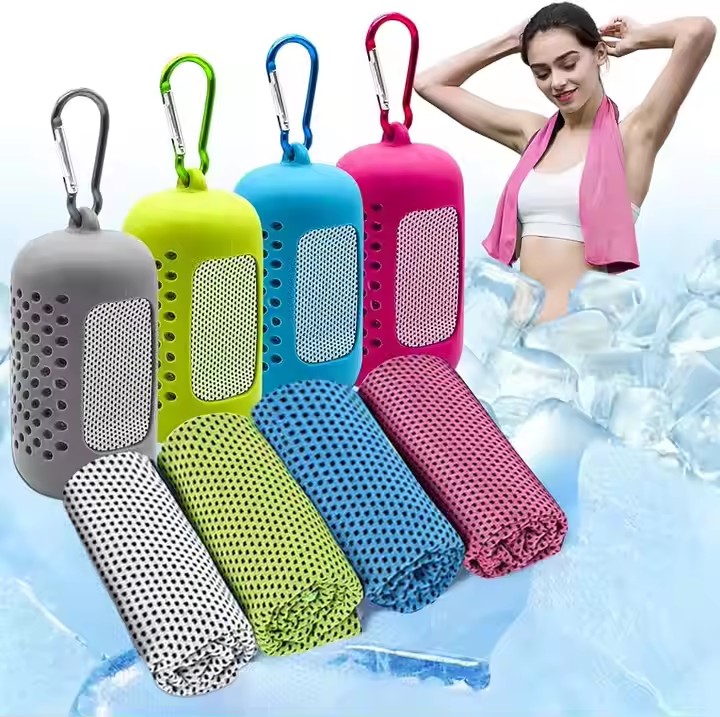 Microfiber Cooling Chilly Towel Fitness Sweating And Quick-Drying Ice Towel Custom Logo Cooling Sports Towel