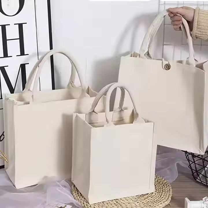 solid jute portable shopping bag