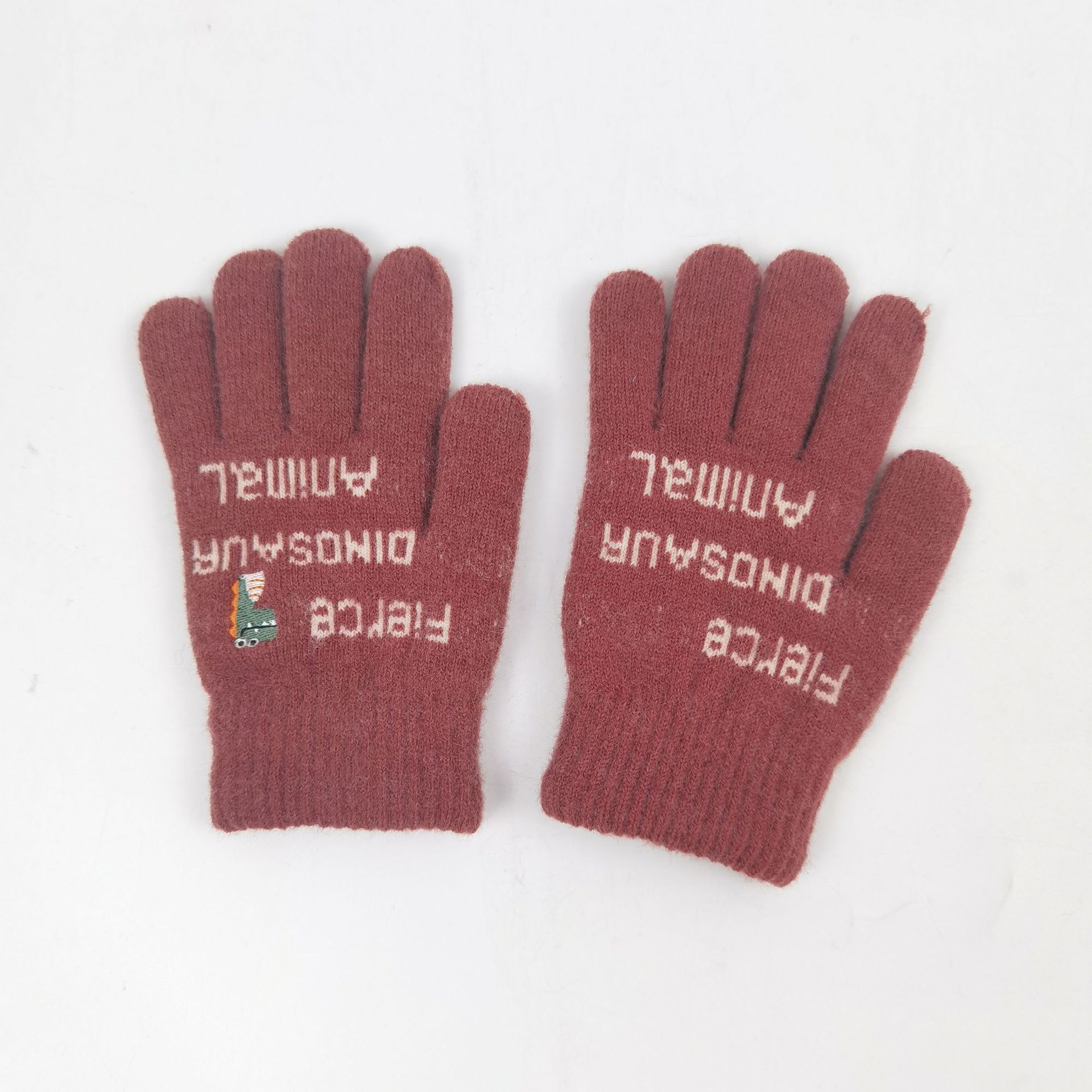 Customized acrylic knitted winter cold proof and warm touch screen jacquard magic gloves