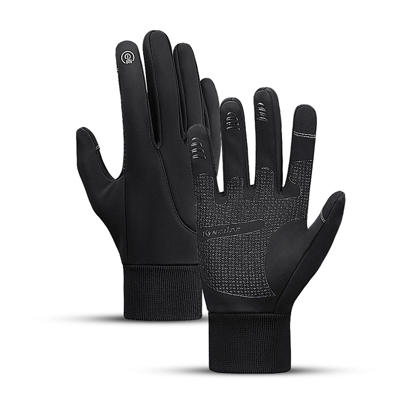 Outdoor autumn and winter men's warm cycling  wear-resistant splash proof windproof touch screen gloves