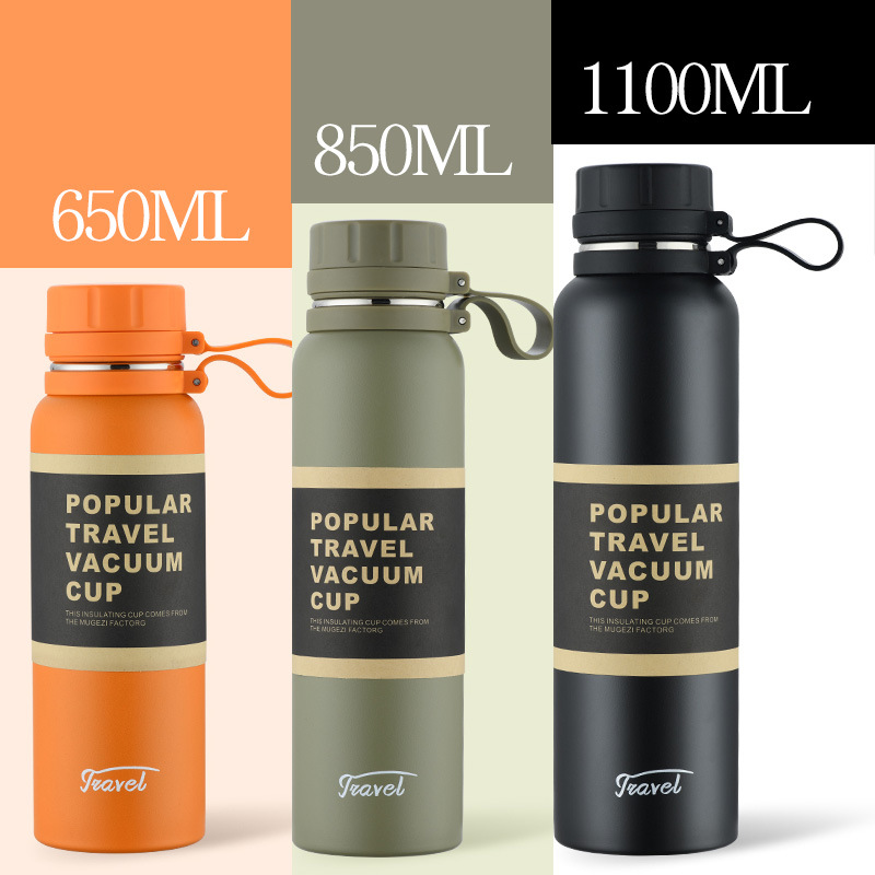 Outdoor insulated cup with a large capacity of 1000ml portable sports kettle stainless steel water cup