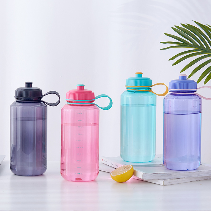 Customized outdoor portable sports kettle large capacity PP plastic water cup 1000ml