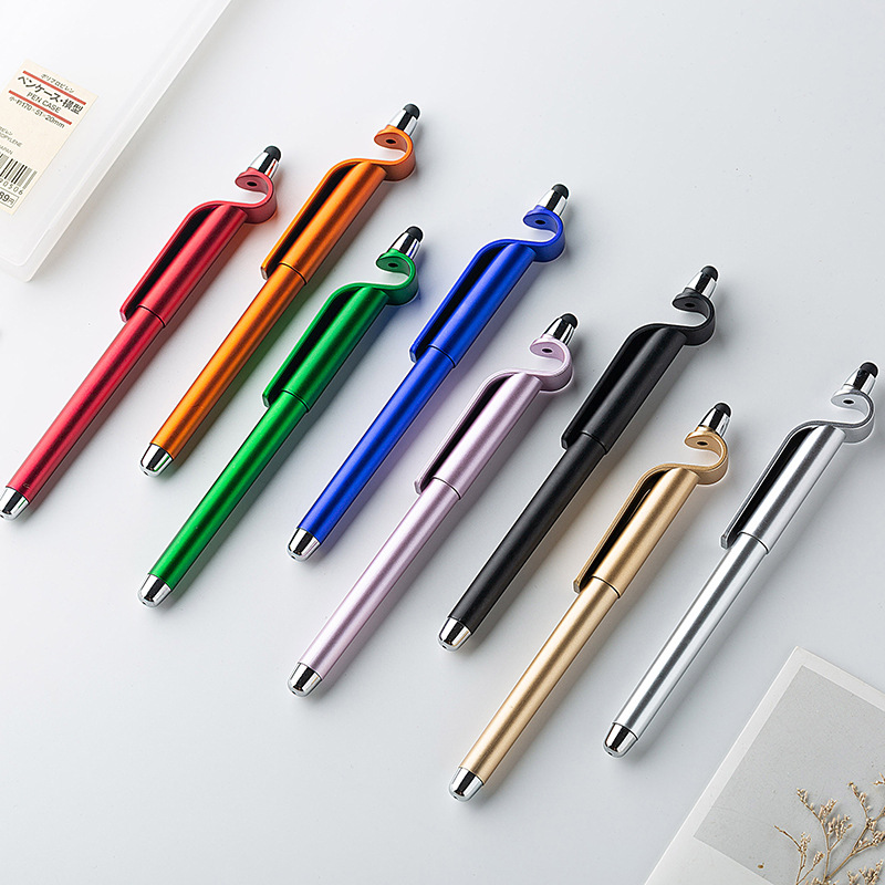 Customized advertising promotion mulit-color functional neutral spray paint pen  with mobile phone holder